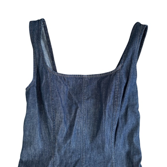 J. Crew Chambray Midi Dress Size 0 - Picture 7 of 9